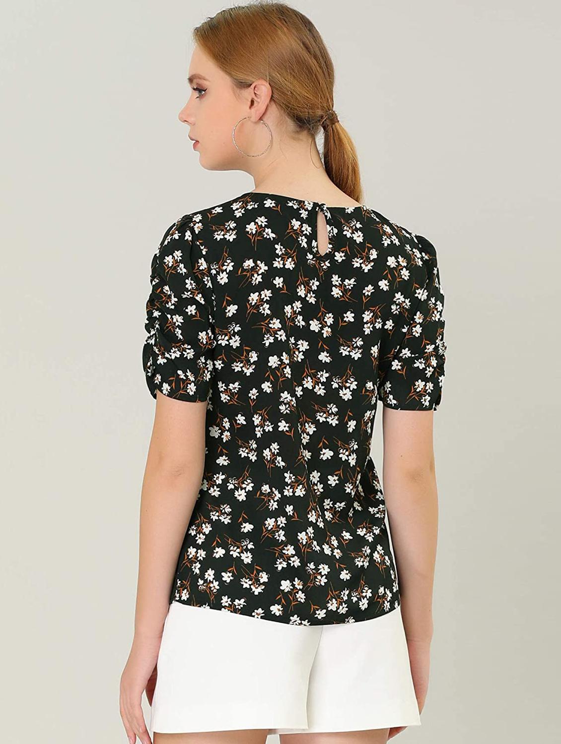 crew neck printed top - 18346888 - Standard Image - 2