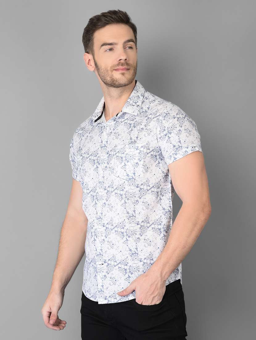 blue printed casual shirt - 18347264 -  Standard Image - 2