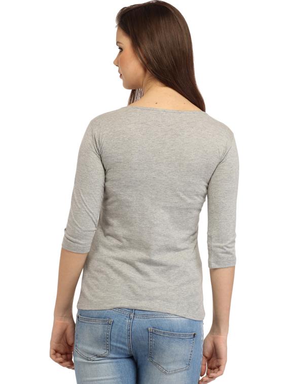 three fourth-sleeved chest pocket regular top - 18347383 - Standard Image - 2