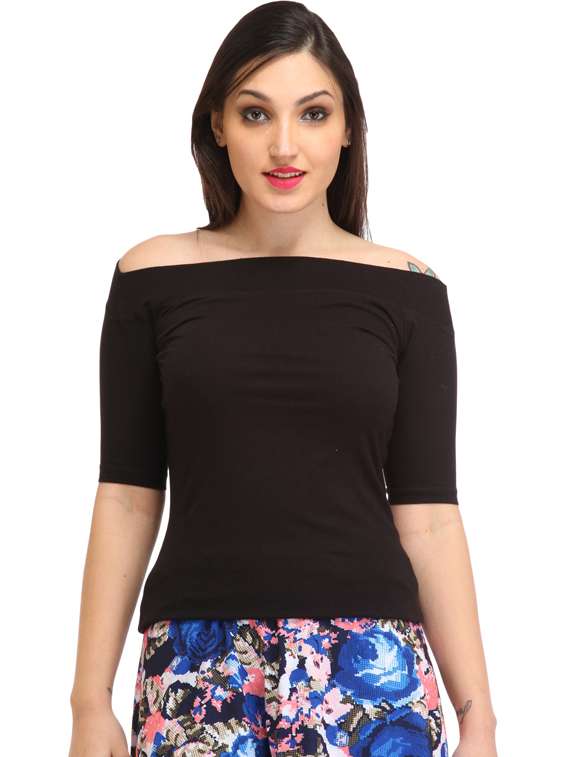 short sleeved solid regular top