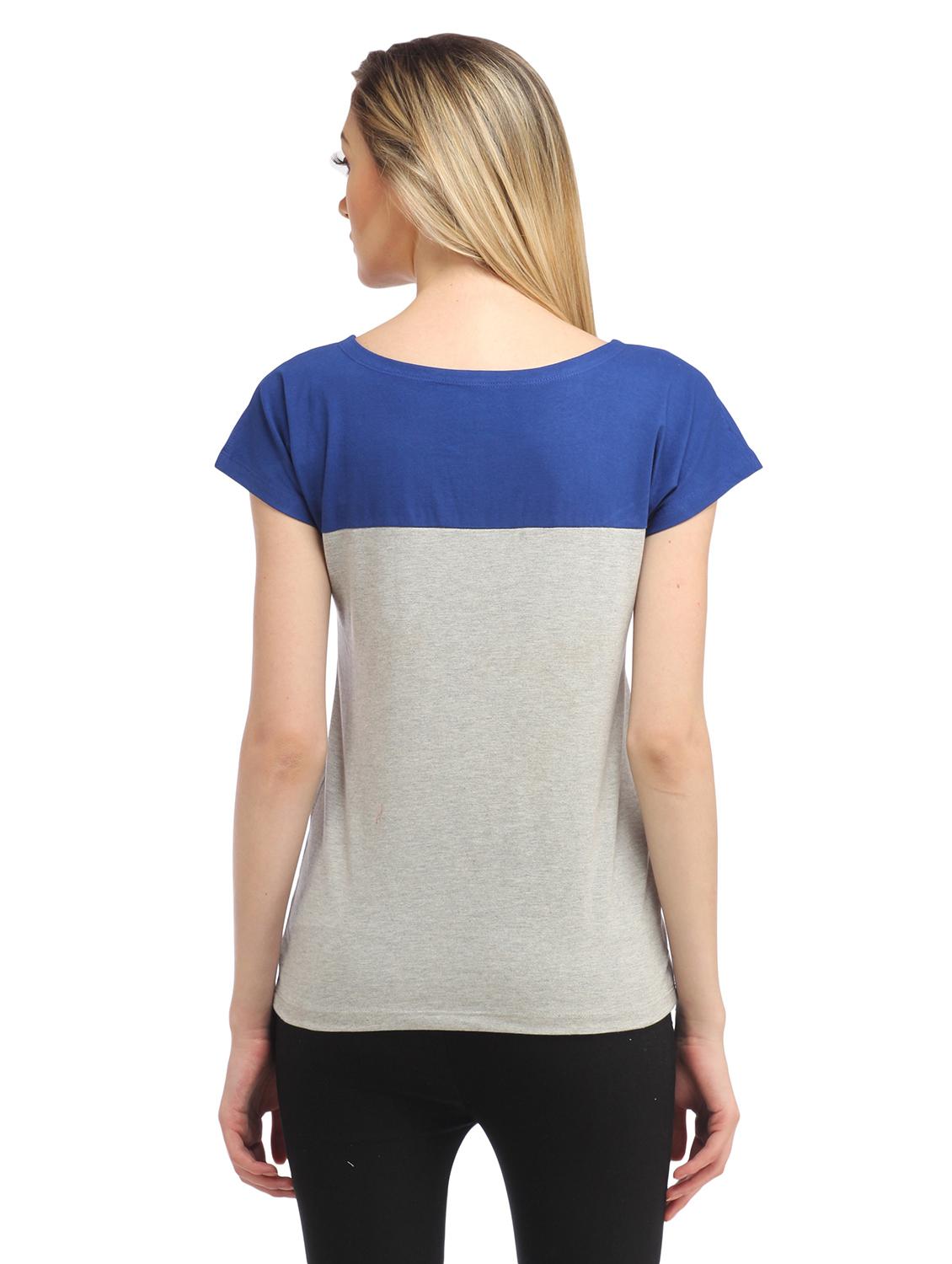 cap sleeved color-blocked regular top - 18347482 - Standard Image - 2