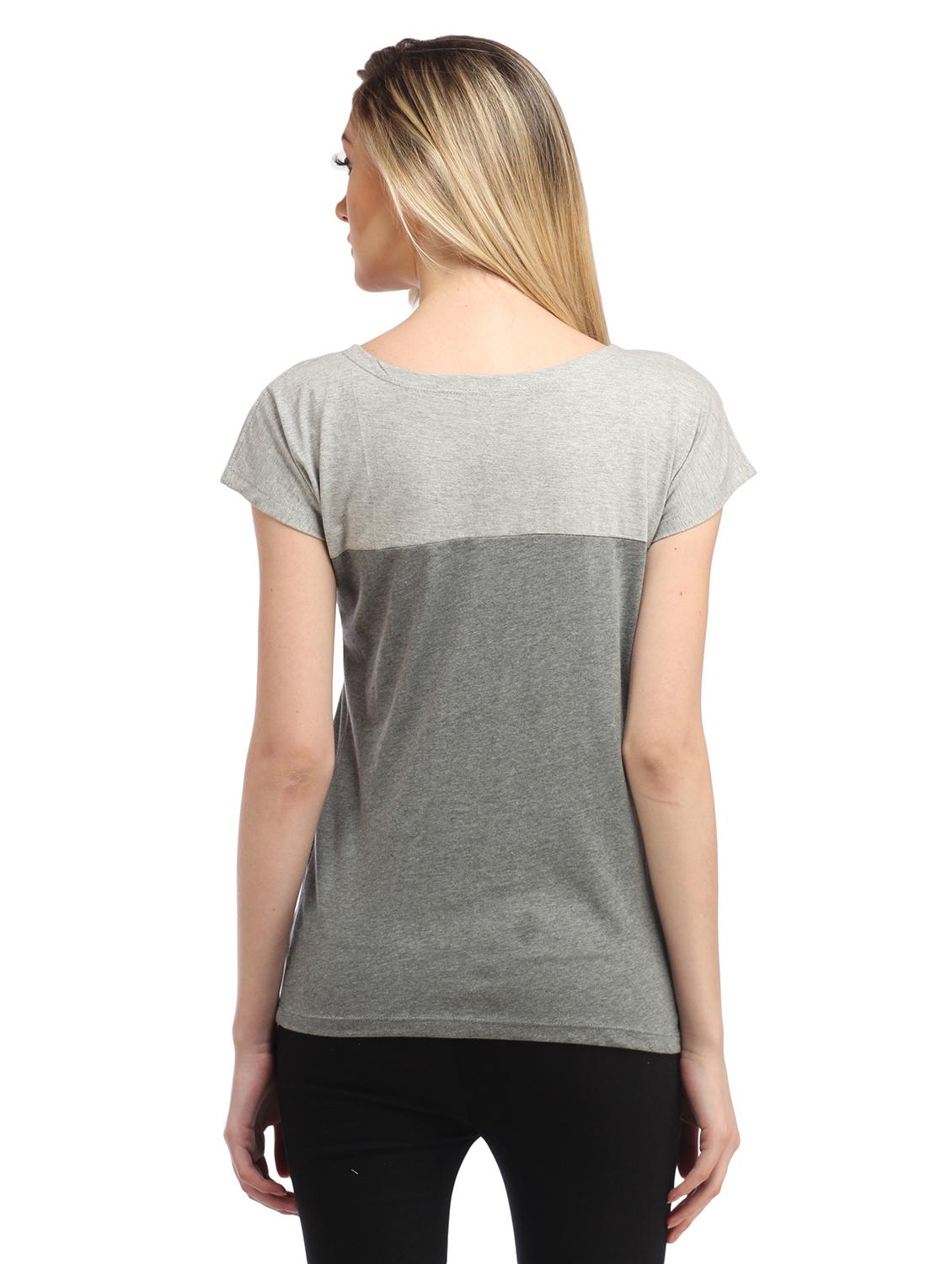 cap sleeved color-blocked regular top - 18347484 - Standard Image - 2