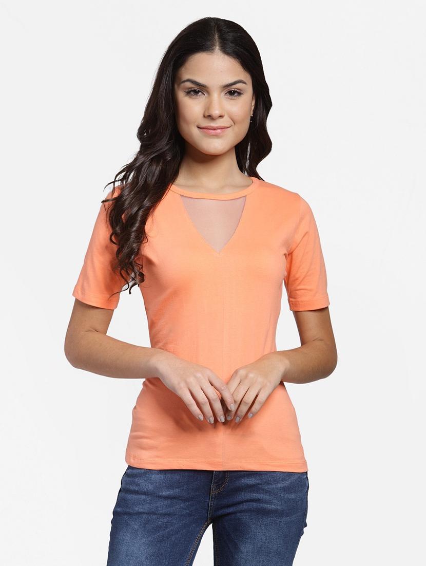 round neck solid top - 18347534 - Zoom Image - 0