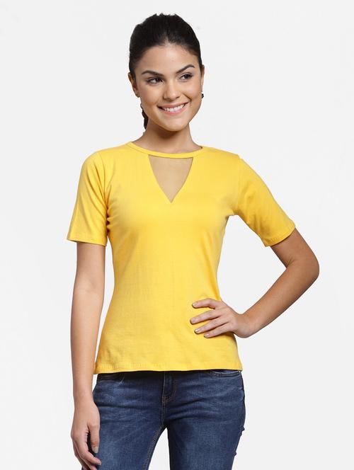 round neck solid top - 18347537 - Standard Image - 0