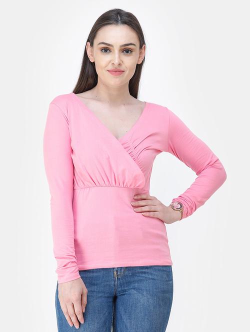 v-neck solid top  - 18347595 -  Standard Image - 0
