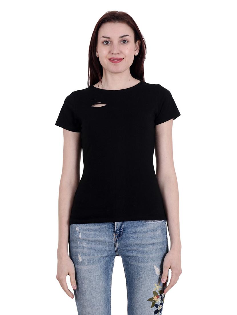 round neck solid top  - 18347613 -  Zoom Image - 0