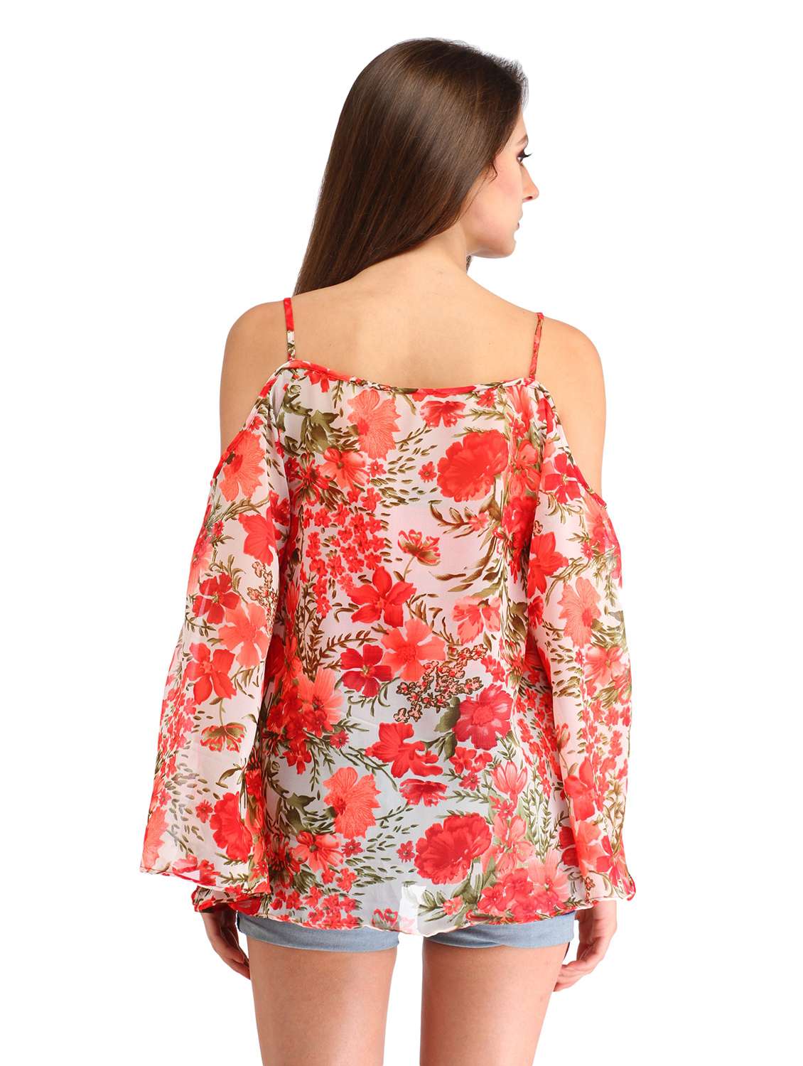 bell sleeved floral top  - 18347632 -  Standard Image - 2
