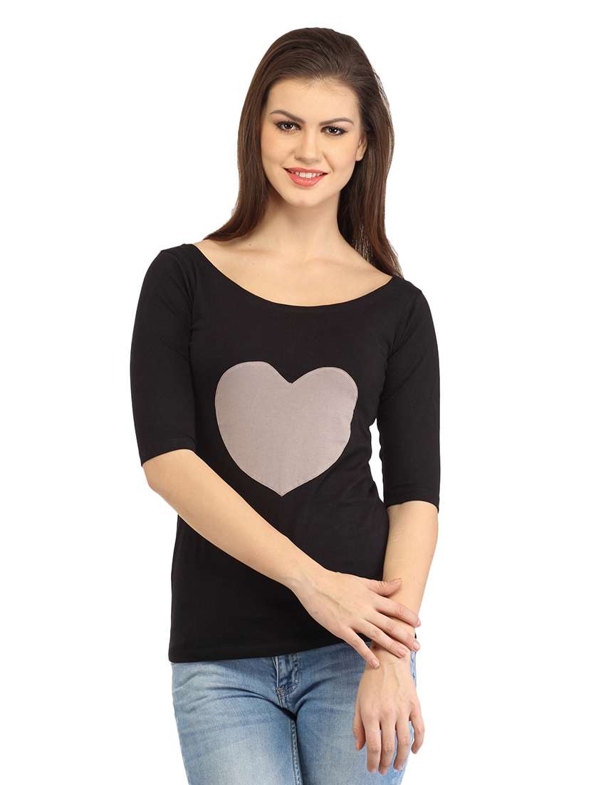 boat neck printed top