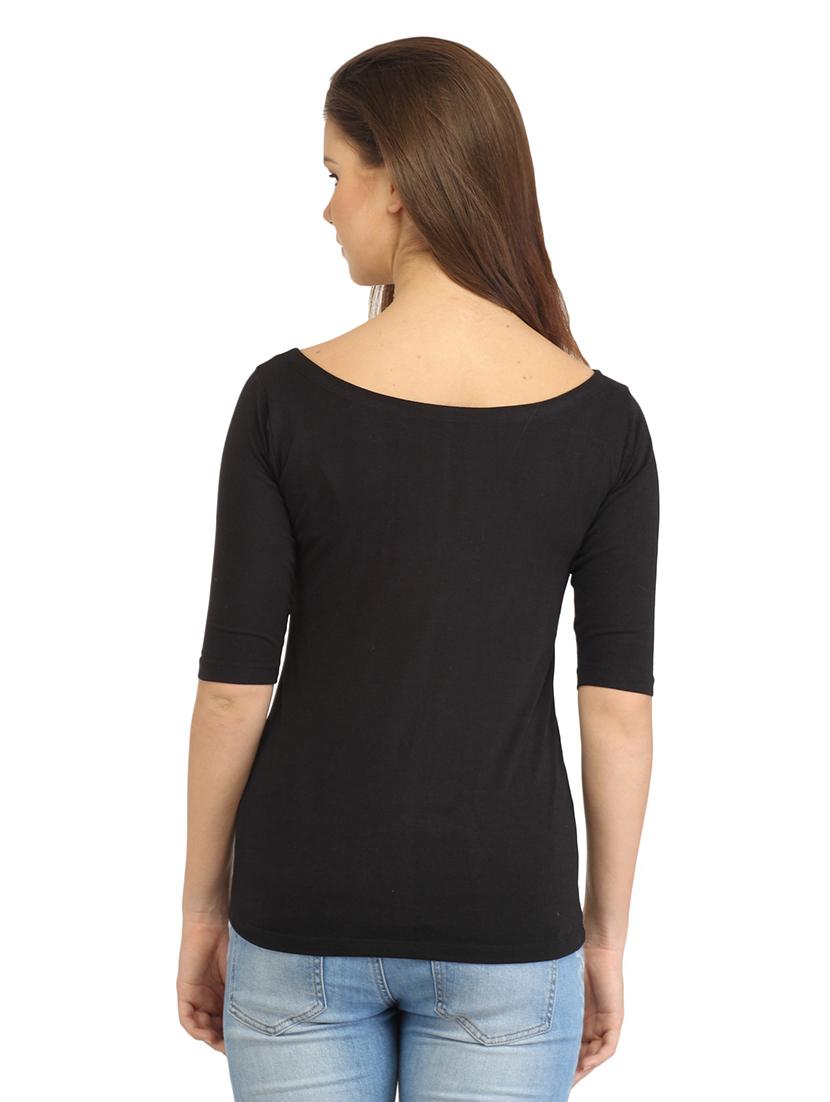 boat neck printed top - 18347635 - Standard Image - 2
