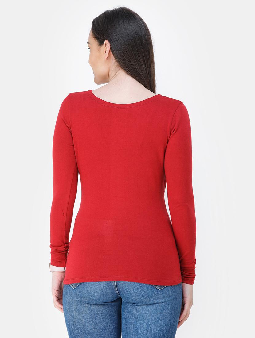 overlap neck solid top - 18347691 - Standard Image - 2