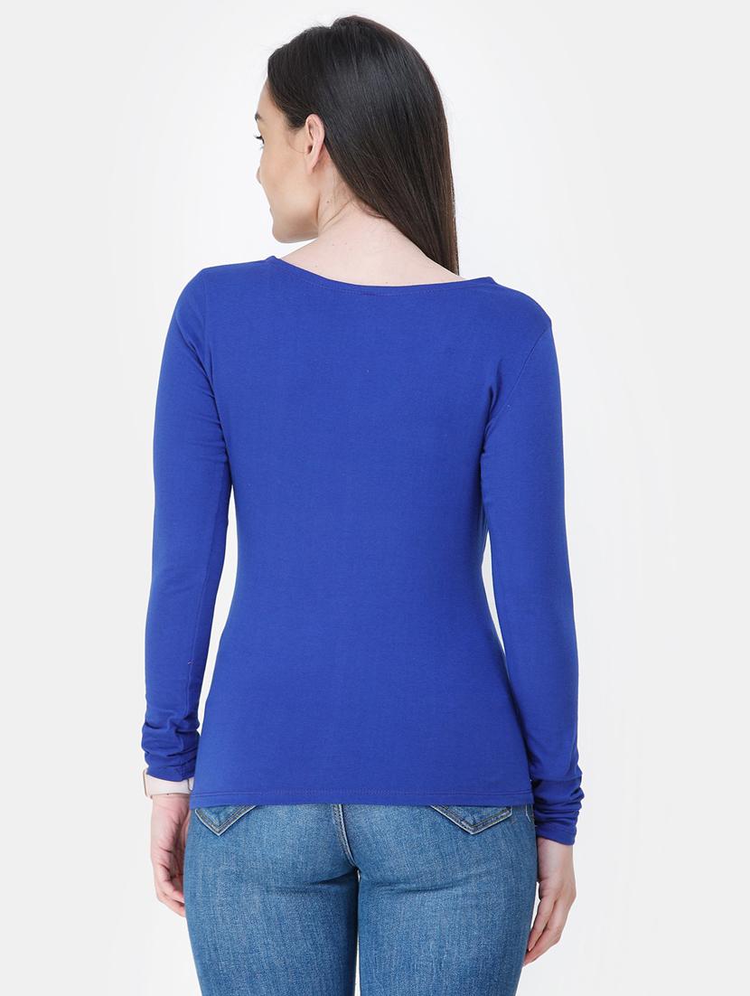 overlap neck solid top - 18347692 - Standard Image - 2