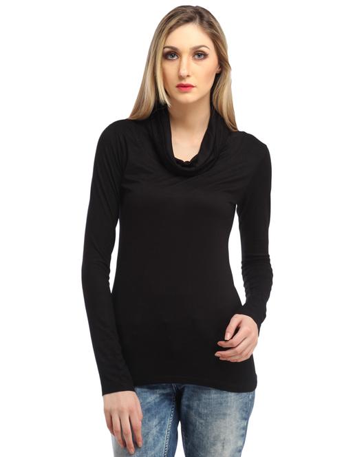 cowl neck solid top - 18347766 - Standard Image - 0