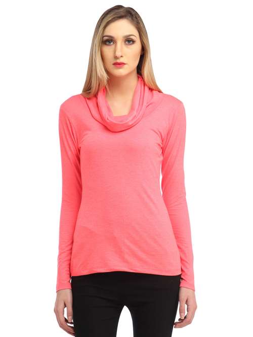 cowl neck solid top - 18347768 - Standard Image - 0