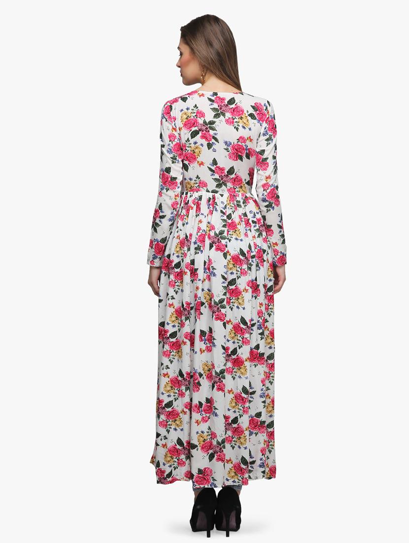 front slit floral maxi tunic - 18347813 - Standard Image - 2