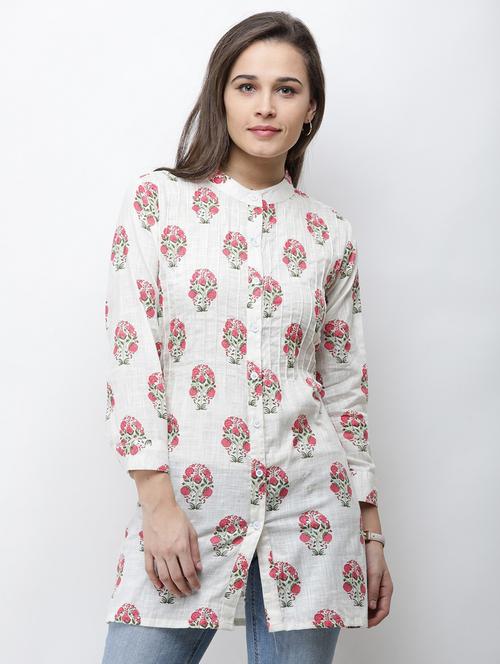long-sleeved printed regular tunic - 18347854 -  Standard Image - 0