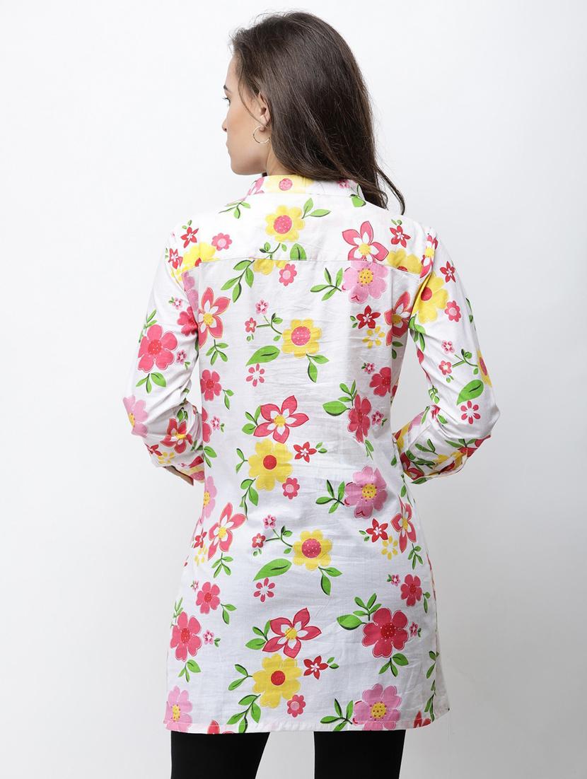 long-sleeved printed regular tunic - 18347862 - Standard Image - 2