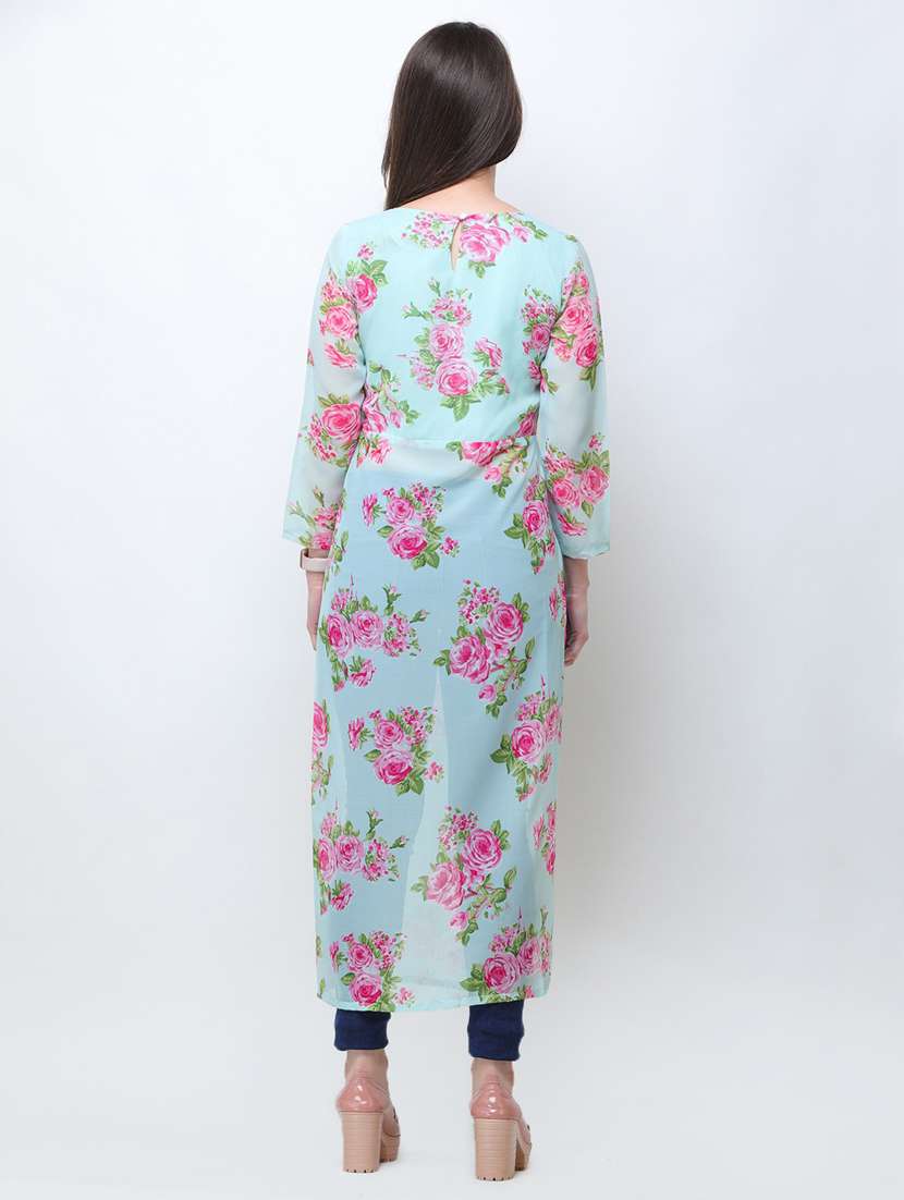 side slit floral tunic - 18347865 -  Standard Image - 2