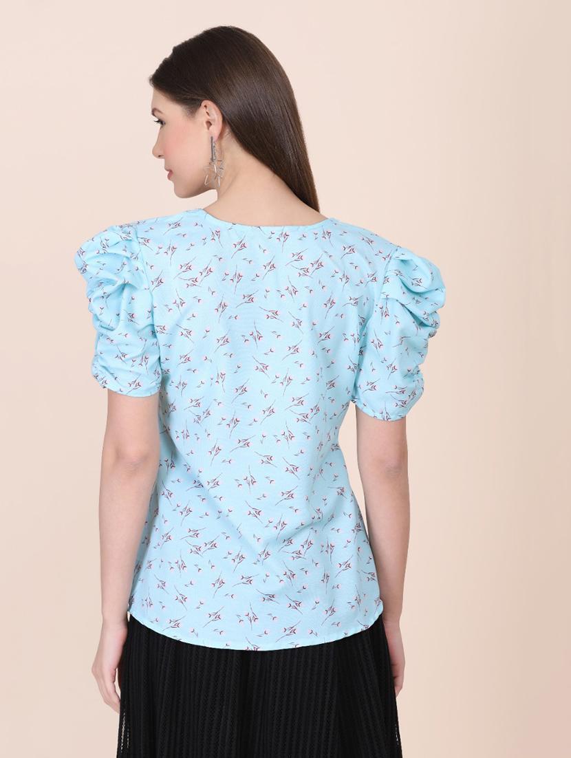 v neck floral print top - 18347920 - Standard Image - 2