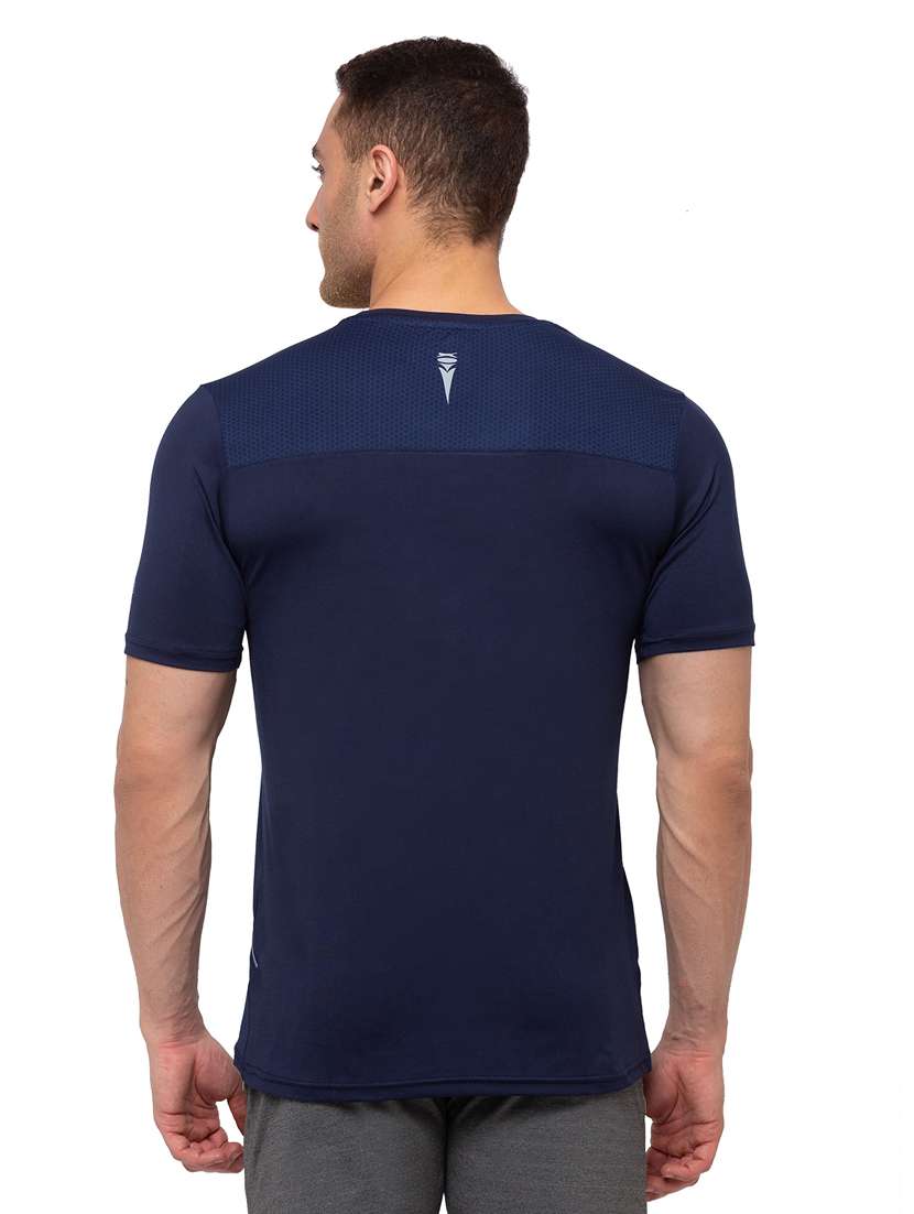 navy blue solid t-shirt - 18349159 - Standard Image - 2