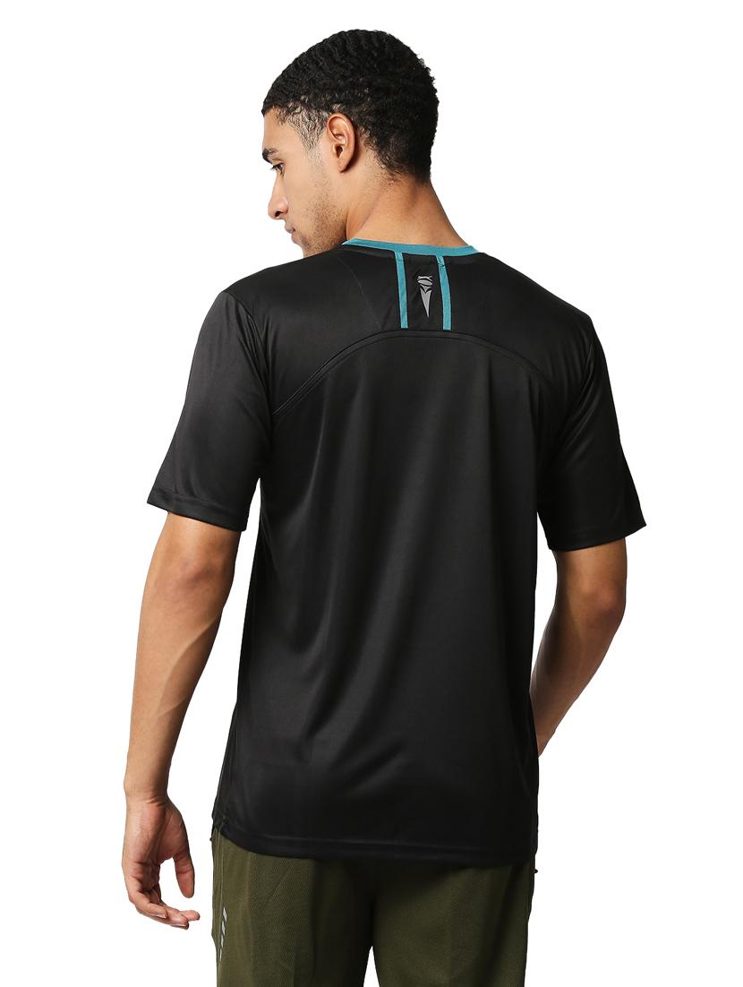 black chest-printed t-shirt - 18349160 - Standard Image - 2