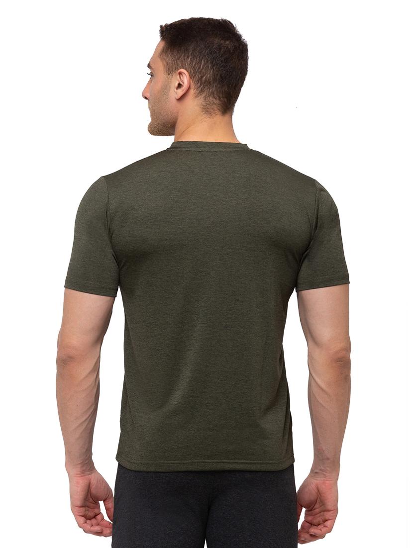 olive green printed t-shirt - 18349175 - Standard Image - 2