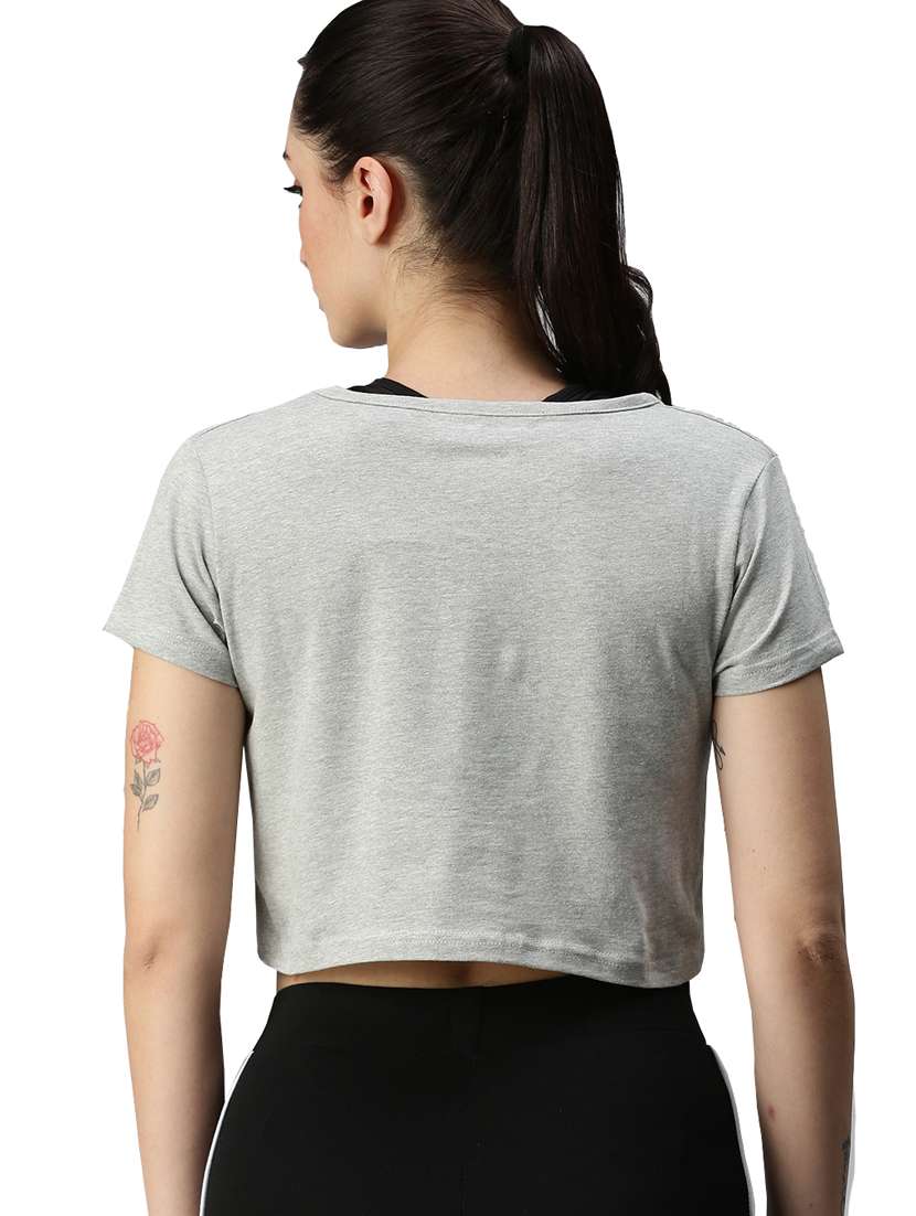 women's front print round neck t-shirt - 18349196 -  Standard Image - 2