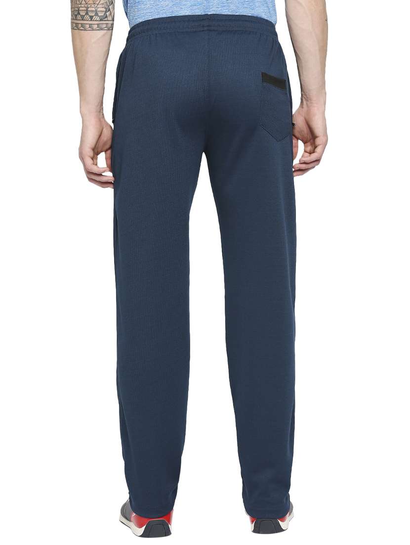 navy-blue solid full length track pant - 18349240 -  Standard Image - 2