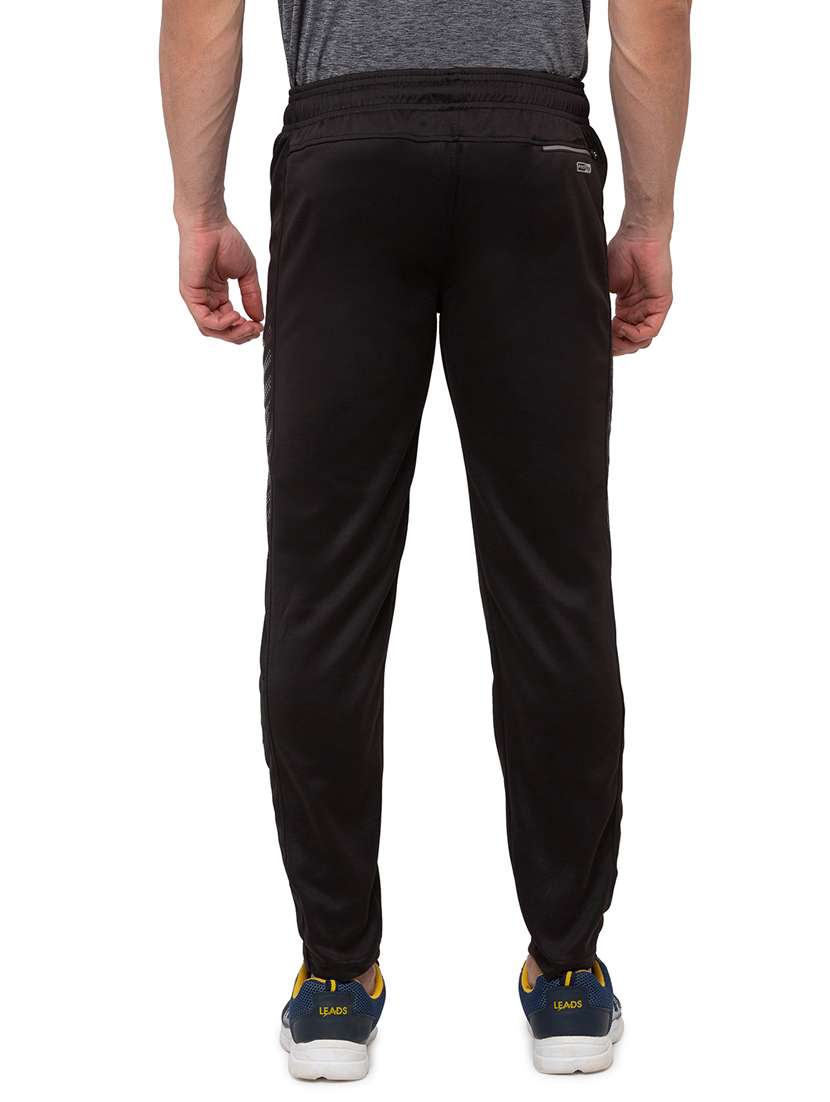 black solid full length track pant - 18349248 -  Standard Image - 2