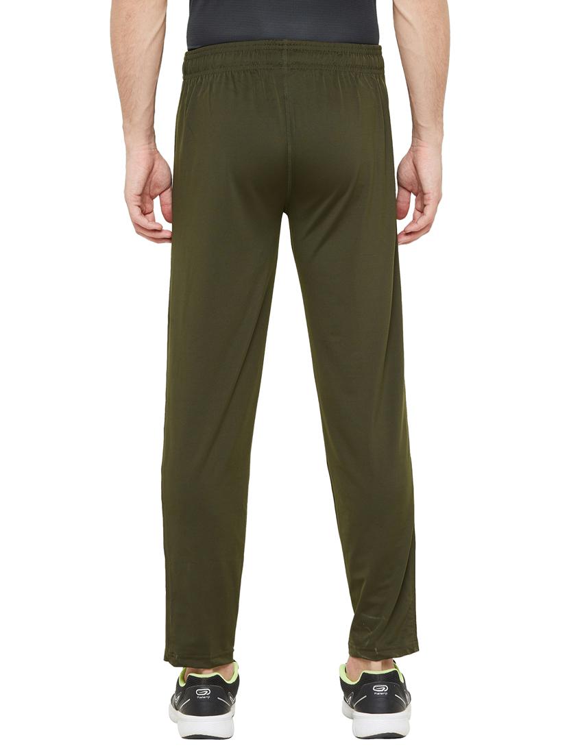 olive-green solid full length track pant - 18349255 - Standard Image - 2