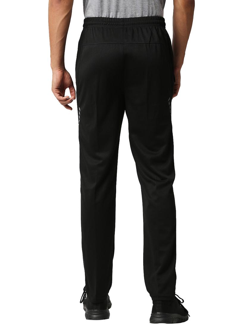 black solid full length track pant - 18349264 - Standard Image - 2