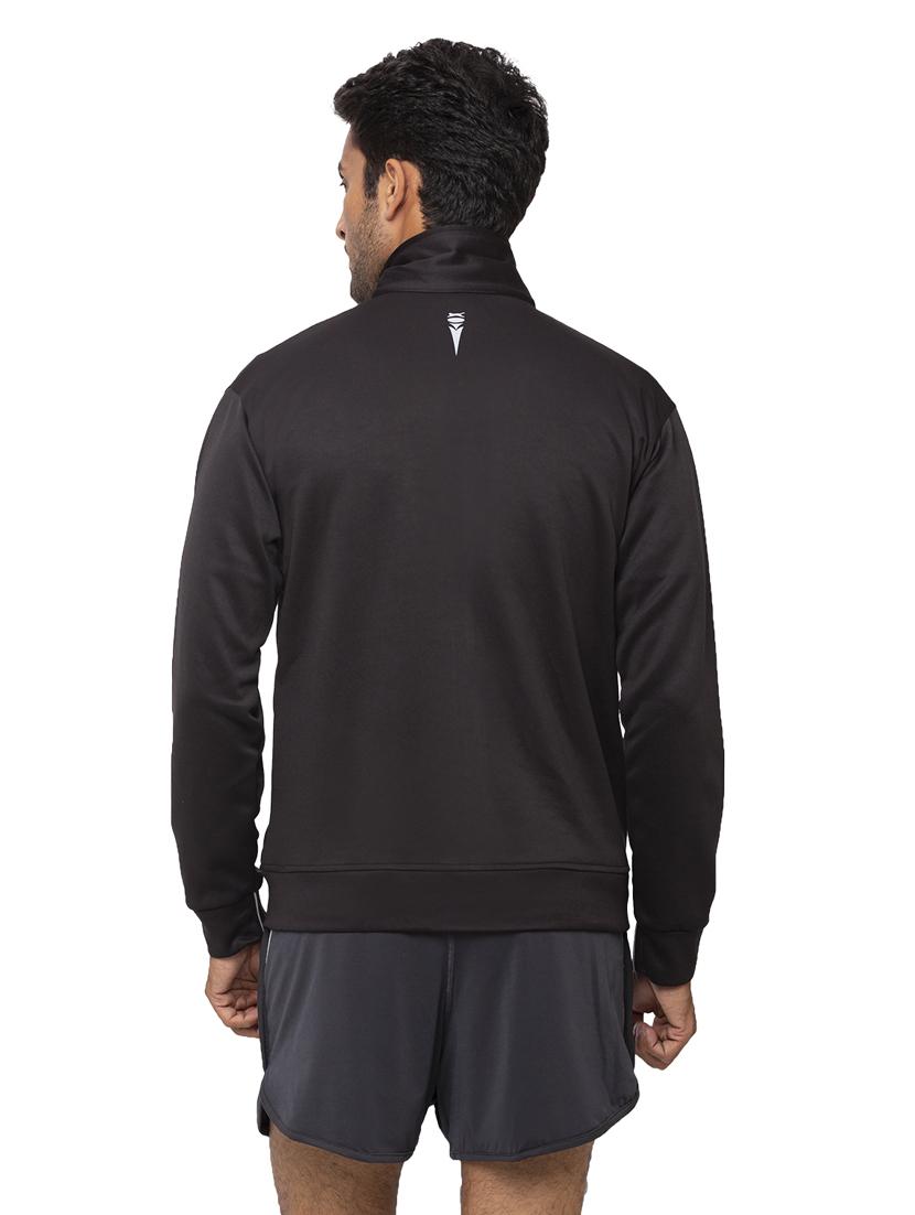 black solid casual jacket - 18349271 - Standard Image - 2