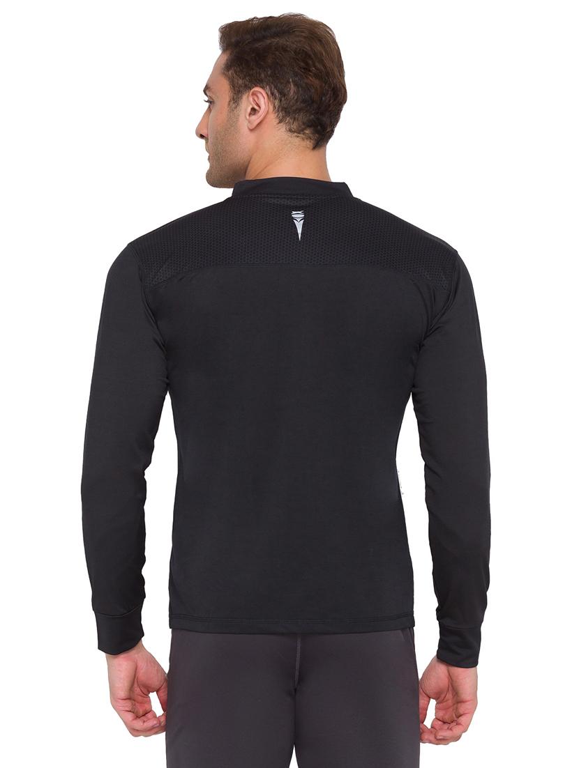 black solid casual jacket - 18349274 - Standard Image - 2