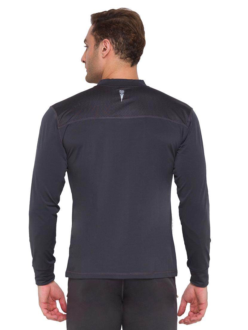 grey solid casual jacket - 18349275 - Standard Image - 2