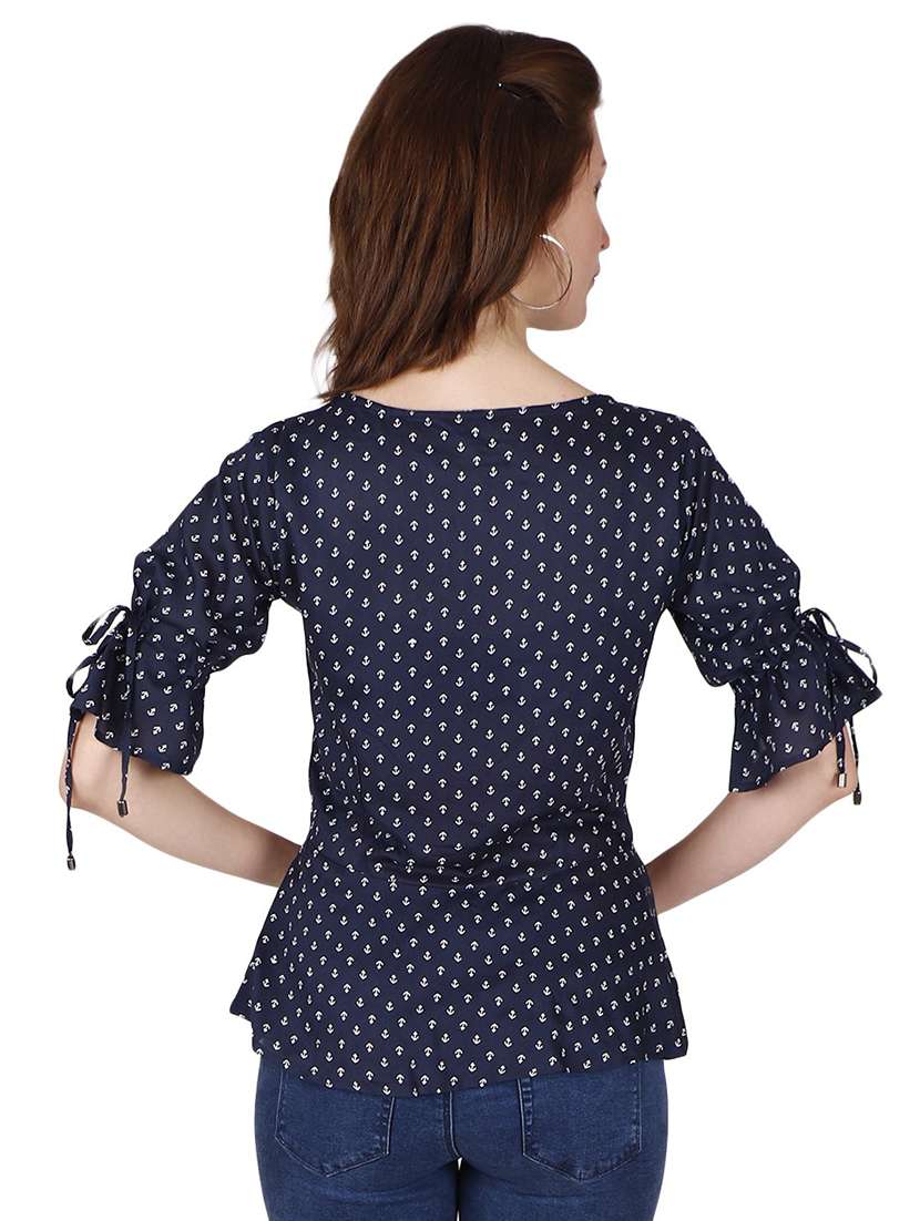 v neck printed top - 18349334 -  Standard Image - 2