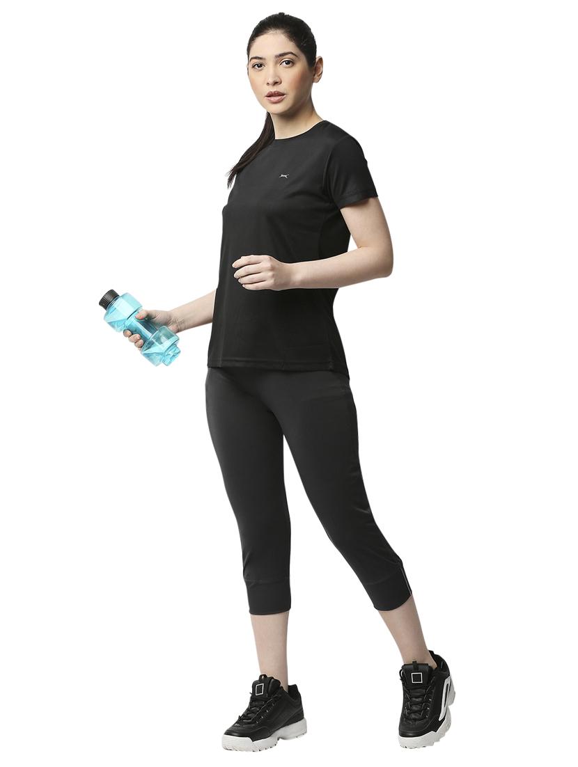 grey solid leggings capri - 18351329 - Standard Image - 2