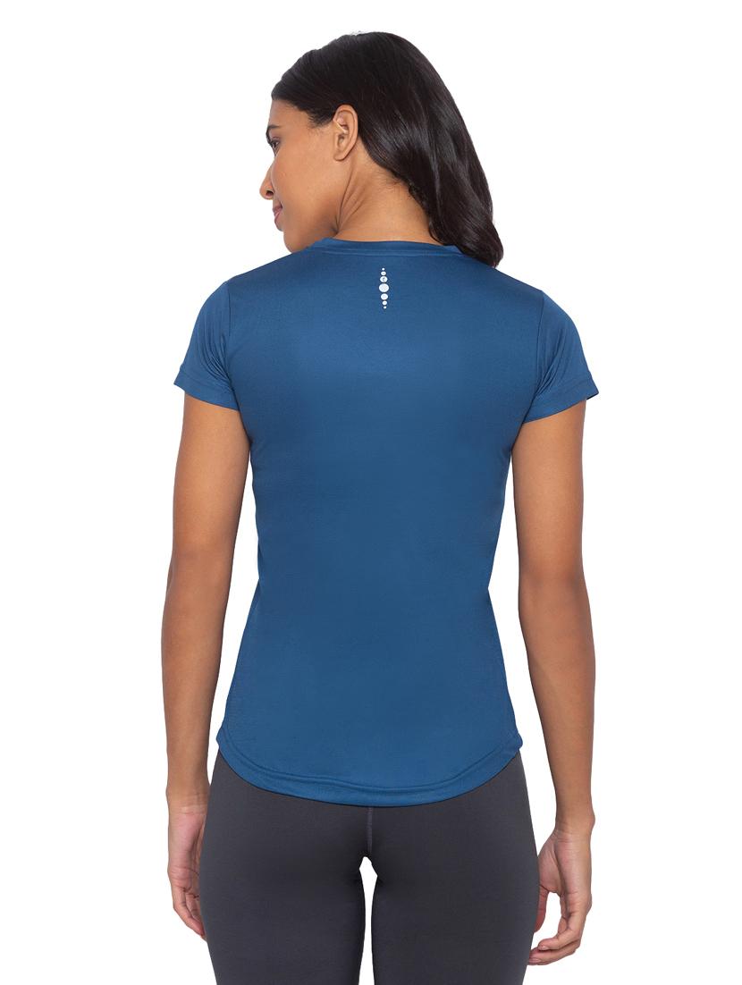 round neck solid sports tee - 18351359 - Standard Image - 2