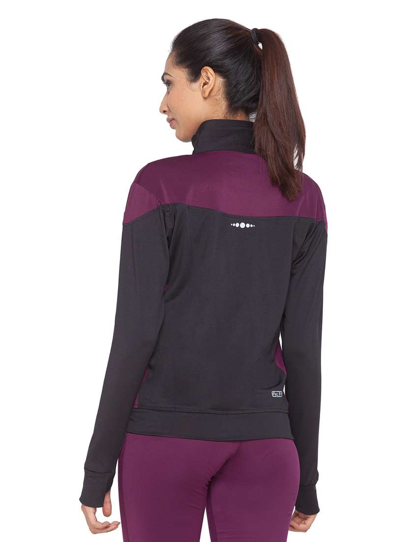 long sleeved color block regular jacket - 18351665 - Standard Image - 2