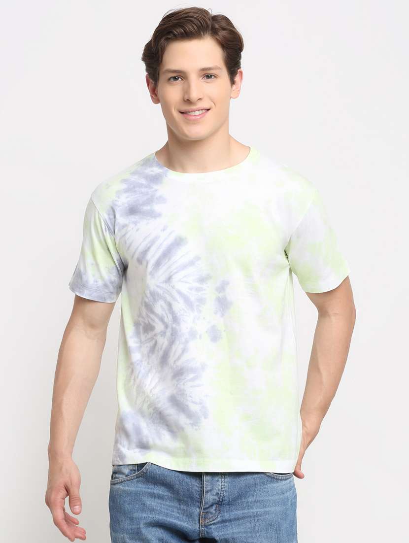 green tie and dye t-shirt