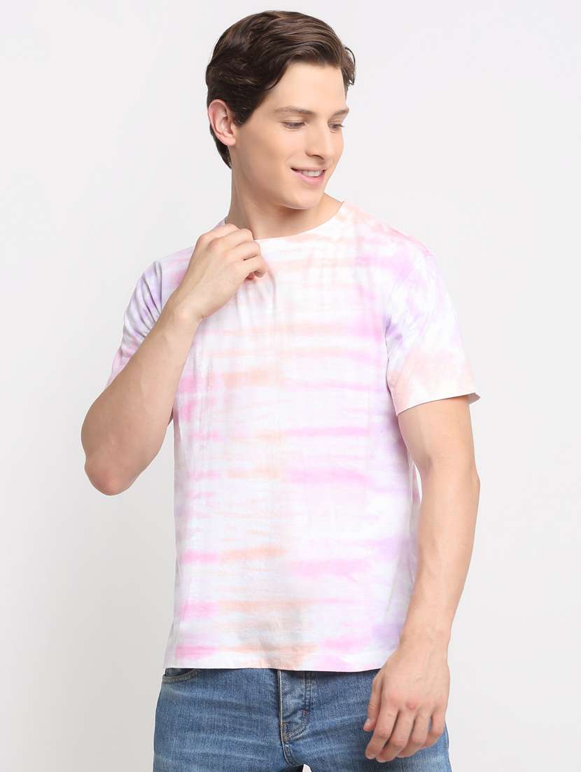 pink tie and dye t-shirt