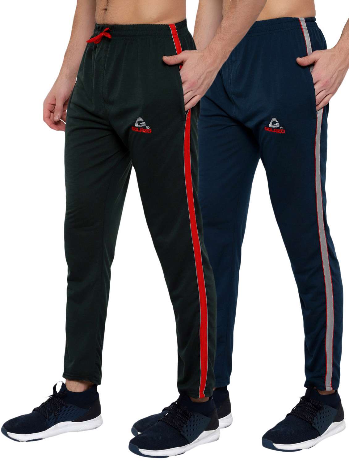 set of 2 solid joggers track pant