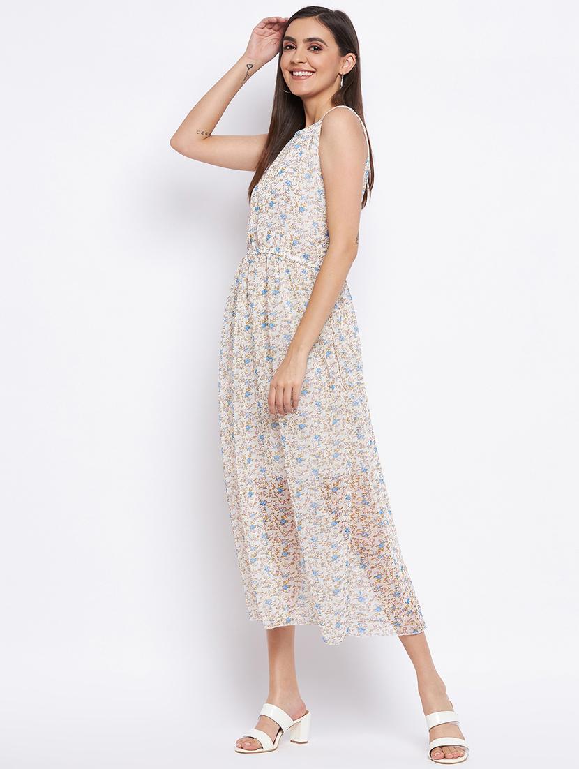 women's fit & flare floral dress - 18354939 - Standard Image - 2