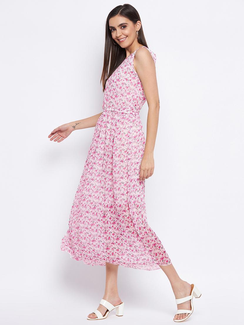 women's fit & flare floral dress - 18354944 - Standard Image - 2