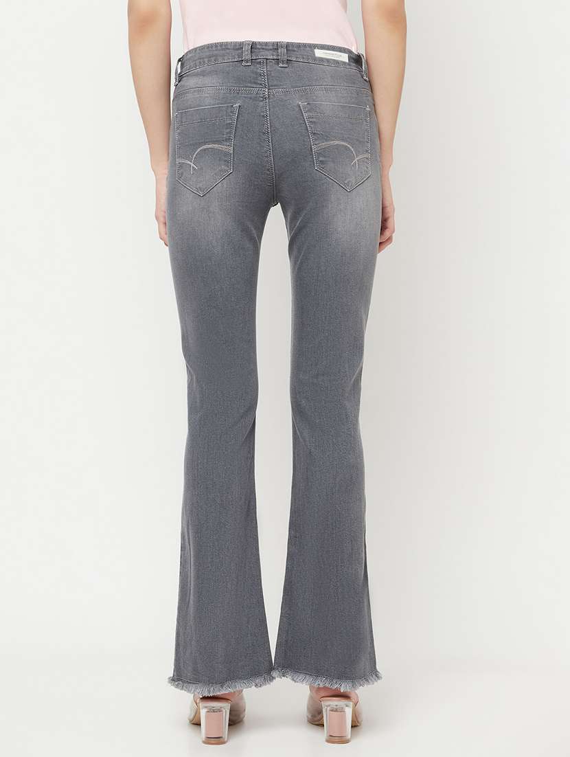 women's plain bootcut jeans - 18355355 - Standard Image - 2