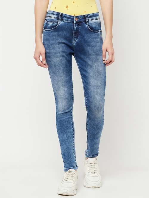 women's plain slim fit jeans - 18355356 - Standard Image - 0