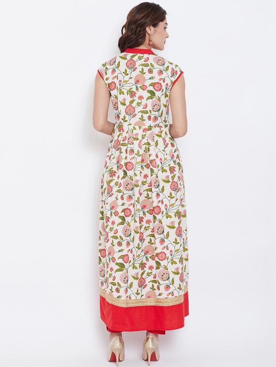 multi colored floral anarkali kurta - 18355831 - Standard Image - 2