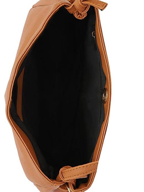 tan solid regular sling bag - 18355924 - Standard Image - 2
