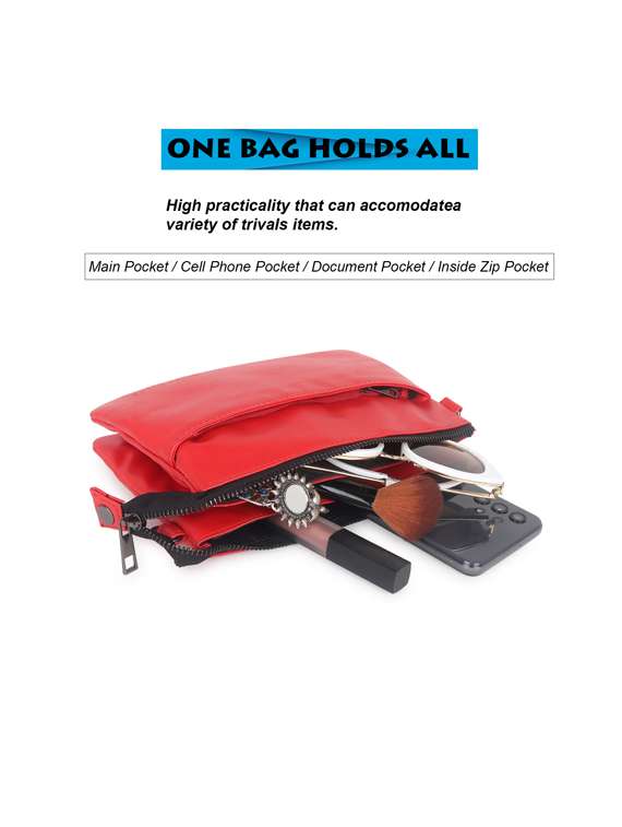 red solid regular sling bag - 18355936 -  Standard Image - 2