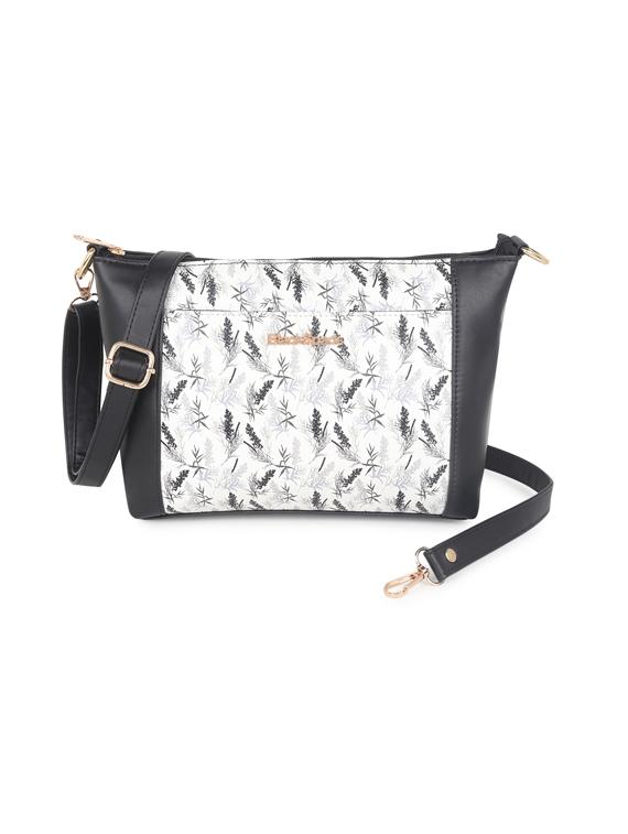 black printed regular sling bag - 18355973 -  Zoom Image - 0