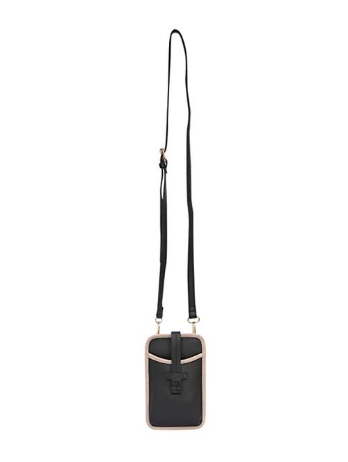 black solid regular sling bag - 18355988 -  Standard Image - 0