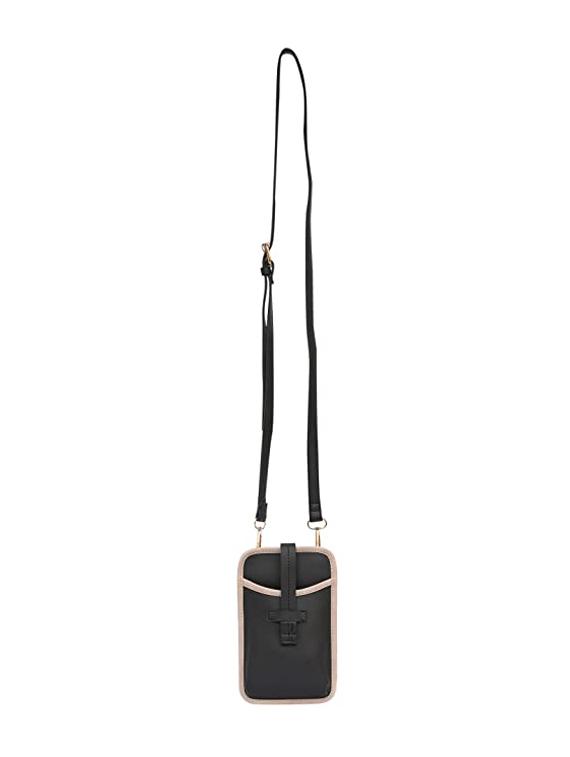 black solid regular sling bag - 18355988 -  Zoom Image - 0